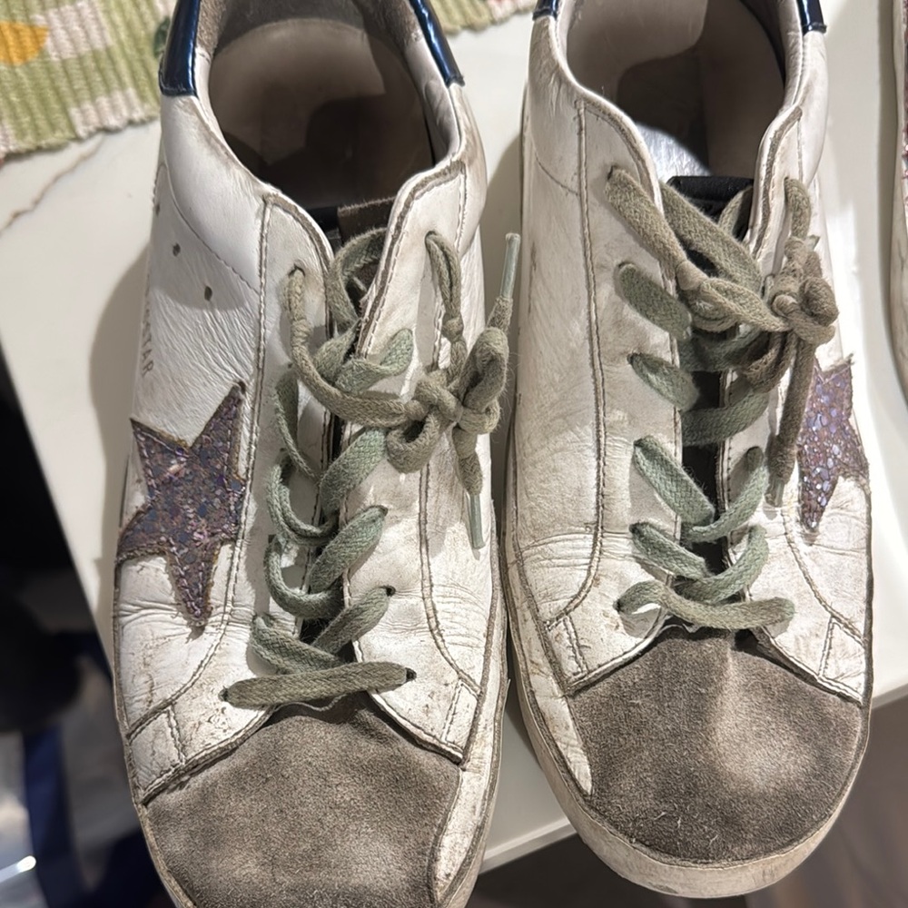 Kids White Star Sneakers